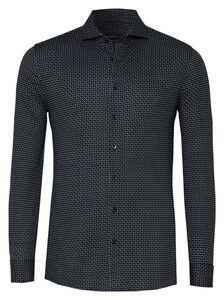 Desoto Luxury Luxury Fantasy Mini Dot Cut Circles Pattern Overhemd Donker Grijs