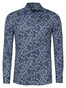 Desoto Luxury Luxury Fantasy Paisley Flowers Overhemd Donker Blauw