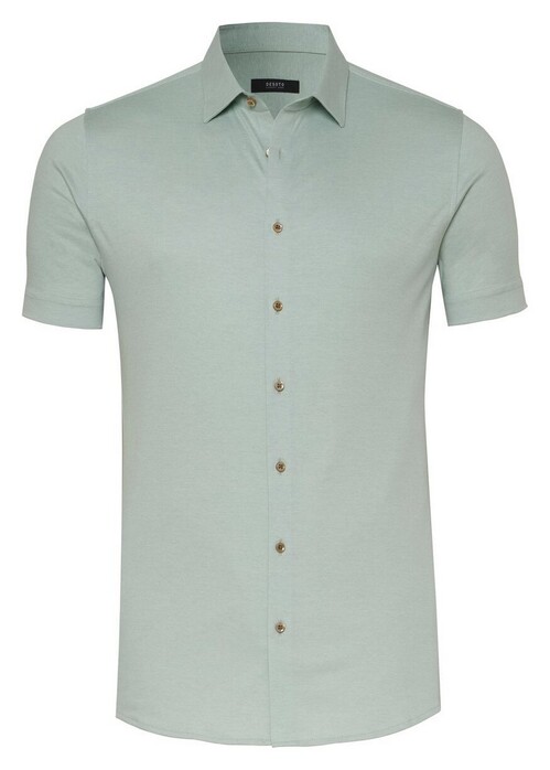 Desoto Luxury Luxury Faux-Uni Kent Collar Overhemd Pale Green