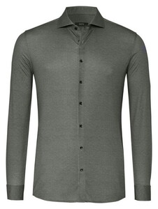 Desoto Luxury Luxury Fine Herringbone Overhemd Donker Groen