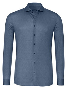 Desoto Luxury Luxury Fine Herringbone Overhemd Navy