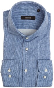 Desoto Luxury Luxury Fine Line Shirt Dark Evening Blue
