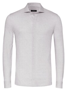 Desoto Luxury Luxury Linen Look Herringbone Shirt Light Pastel Brown