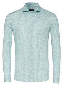 Desoto Luxury Luxury Linnen Look Herringbone Overhemd Groen