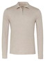 Desoto Luxury Luxury Long Sleeve Mélange Polo Beige