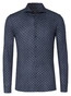 Desoto Luxury Luxury Mini Paisley Pattern Denim Detail Overhemd Denim Blue