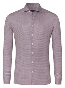 Desoto Luxury Luxury Shark Mini Houndstooth Shirt Bordeaux