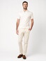 Desoto Luxury Luxury Solid Color Zip Collar Polo Cream