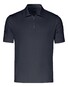 Desoto Luxury Luxury Solid Color Zip Collar Polo Donker Blauw