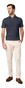 Desoto Luxury Luxury Solid Color Zip Collar Polo Donker Blauw