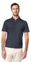 Desoto Luxury Luxury Solid Color Zip Collar Polo Donker Blauw