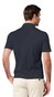 Desoto Luxury Luxury Solid Color Zip Collar Polo Donker Blauw