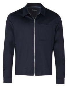 Desoto Luxury Luxury Two-Ply Zip Overshirt Blauw