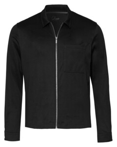 Desoto Luxury Luxury Two-Ply Zip Overshirt Zwart