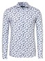 Desoto Luxury Luxury Watercolor Floral Pattern Overhemd Beige-Blauw