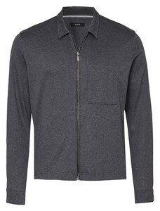 Desoto Luxury Luxury Zip Mélange Overshirt Donker Grijs