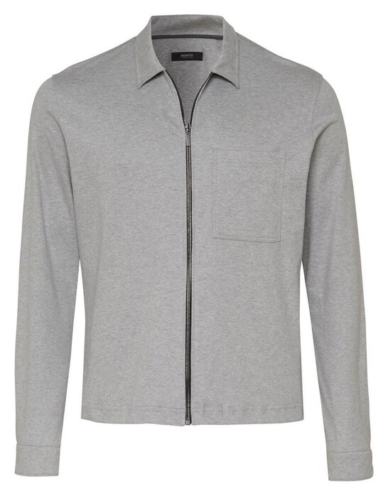 Desoto Luxury Luxury Zip Mélange Overshirt Grijs