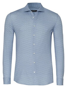 Desoto Luxury Mini Squares Fantasy Dots Overhemd Blauw