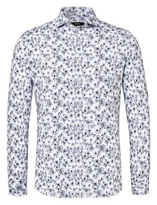 Desoto Luxury Multi Flowers Pattern Overhemd Grijs-Wit