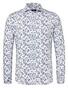 Desoto Luxury Multi Flowers Pattern Overhemd Grijs-Wit