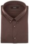 Desoto Luxury Short Sleeve Piqué Button Down Overhemd Donker Bruin