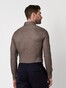 Desoto Luxury Subtle Herringbone Shark Collar Overhemd Bruin