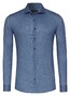 Desoto Luxury Subtle Herringbone Shark Collar Overhemd Denim Blue