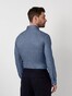 Desoto Luxury Subtle Herringbone Shark Collar Overhemd Denim Blue