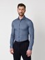 Desoto Luxury Subtle Herringbone Shark Collar Overhemd Denim Blue