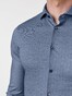 Desoto Luxury Subtle Herringbone Shark Collar Overhemd Denim Blue
