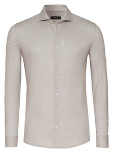 Desoto Luxury Subtle Herringbone Shark Collar Shirt Sand