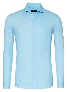 Desoto Luxury Uni Color Minimal Texture Overhemd Aqua