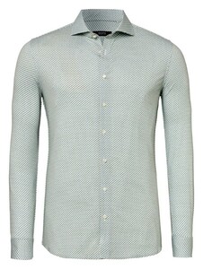 Desoto Luxury Zig Zag Artwork Pattern Shirt Yellow-White