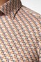 Desoto Mini Abstract Leaves Pattern Overhemd Earth-Multi