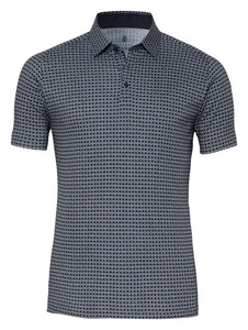 Desoto Mini Fantasy Sunflowers Poloshirt Blue-Yellow