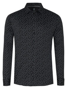 Desoto Mini Paisley Pattern Shirt Black
