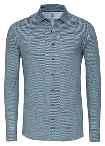 Desoto Mini Squares Cubes Pattern Shirt Green