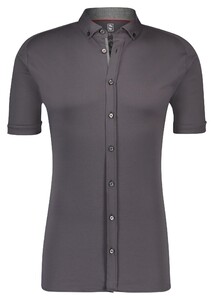 Desoto Modern Button Down Short Sleeve Cityshirt Overhemd Grijs