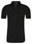 Desoto Modern Button Down Short Sleeve Cityshirt Overhemd Zwart