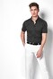 Desoto Modern Button Down Short Sleeve Cityshirt Overhemd Zwart