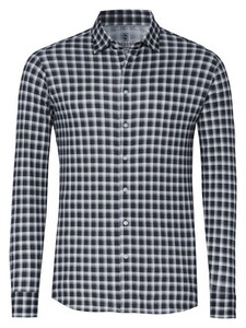 Desoto Multi Checks Casual Kent Overhemd Grijs