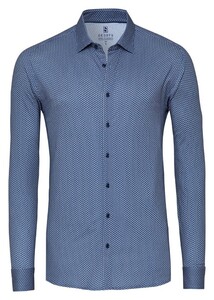 Desoto Multi Mini Triangle Pattern Shirt Blue