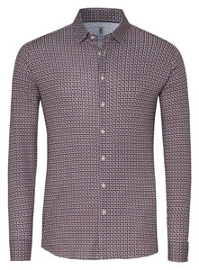 Desoto Octagon Fantasy Pattern Shirt Bordeaux