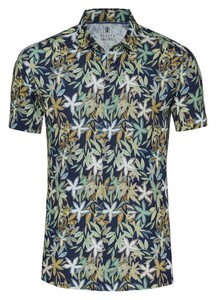 Desoto Palm Trees Fantasy Overhemd Navy-Groen
