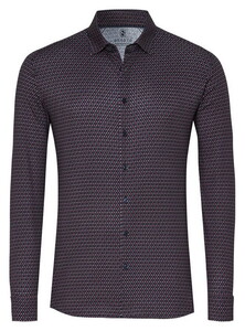Desoto Pyramids Triangle Fantasy Pattern Shirt Bordeaux
