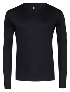 Desoto Roundneck Long Sleeve Uni Cotton T-Shirt Black