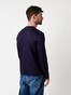 Desoto Roundneck Long Sleeve Uni Cotton T-Shirt Navy