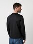 Desoto Roundneck Long Sleeve Uni Cotton T-Shirt Zwart