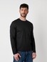 Desoto Roundneck Long Sleeve Uni Cotton T-Shirt Zwart