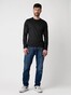Desoto Roundneck Long Sleeve Uni Cotton T-Shirt Zwart